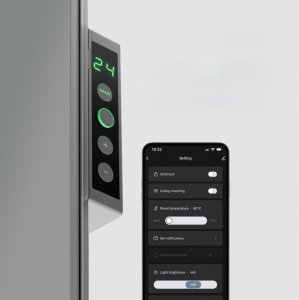 Aeno Premium Eco* Smart Heater, 700W, Tempered glass, Infrared+convection heating type, LED display, Plug type: Europe (E/F type), GREY 5