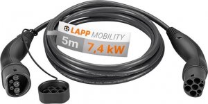 Kabel do ładowania samochodów LAPP Typu 2, do 7,4 kW, 5 m, czarny (5555934002) 7