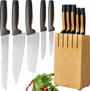 Fiskars Komplet noży w drewnianym bloku Functional Form 5 szt. (1062927) 4