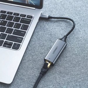 Adapter USB Ugreen CM199 USB-C - RJ-45 Szary  (50737B) 2