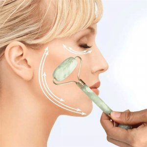 MASAŻER DO TWARZY JADEITOWY ROLLER WAŁEK GUA SHA 2