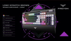 Klawiatura PREYON Long Scratch Brown Outemu Brown (PLSB104B) 7