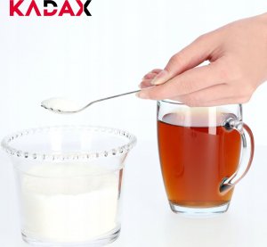 Kadax Cukiernica Szklana Z Przykrywką Pojemnik Na Cukier 4