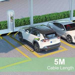 Kabel do ładowania samochodów Qoltec Typ 2, 230V, 7kW, 32A, 5m (52472) 7