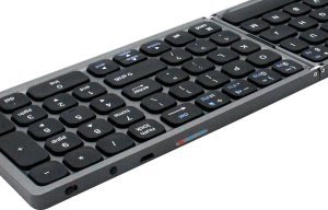Klawiatura HDWR Elegancka składana klawiatura bezprzewodowa z Bluetooth, ciemnoszara typerCLAW BS110 2