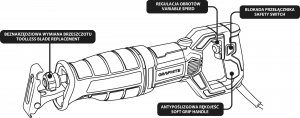 Piła szablasta Graphite 58G961 710 W 3