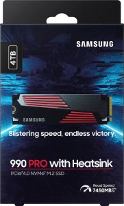 Dysk SSD Samsung 990 PRO 4TB M.2 2280 PCI-E x4 Gen4 NVMe (MZ-V9P4T0CW) 4