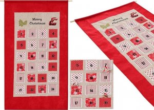 Kalendarz adwentowy Saska Garden 56x87cm czerwony 2
