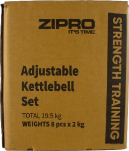 Kettlebell Zipro ZIPRO Kettlebell SQUARE z regulowanym obciążeniem 19 kg 11