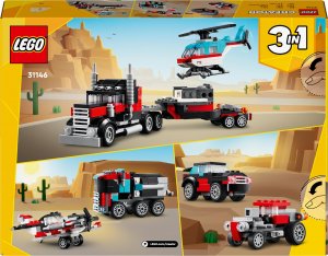 LEGO Creator Ciężarówka z platformą i helikopterem  (31146) 2