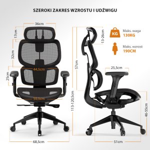 Krzesło biurowe SENSE7 NOBU black 10