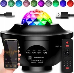 PROJEKTOR GWIAZD Z LAPKĄ LED I GŁOŚNIKIEM BLUETOOTH 4
