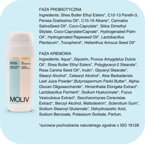 MOLIV Krem do twarzy nawilżający z żywymi probiotykami 30ml 5