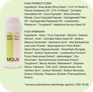 MOLIV Regenerujący krem do twarzy z żywymi probiotykami 30ml 4