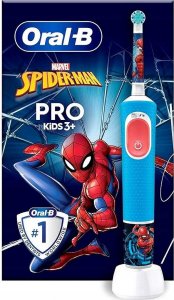 Szczoteczka Oral-B Vitality Pro Kids 103 Spiderman + 4 x Końcówka + Wyciskacz do past + Uchwyt na końcówkę Blue 9