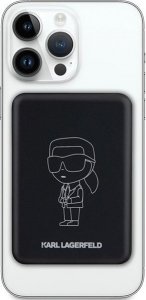 Powerbank Karl Lagerfeld Karl Lagerfeld Powerbank indukcyjny KLPBM5KIOTTGK 5000mAh czarny/black NFT Outline Ikonik MagSafe 2