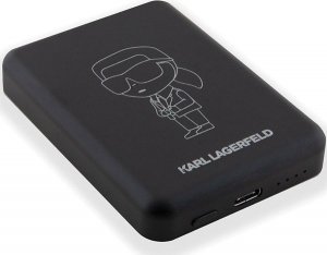Powerbank Karl Lagerfeld Karl Lagerfeld Powerbank indukcyjny KLPBM5KIOTTGK 5000mAh czarny/black NFT Outline Ikonik MagSafe 4