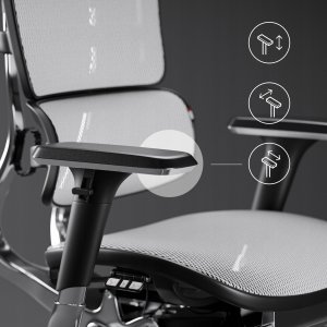 Krzesło biurowe Diablo Chairs V-Master Biało-czarne 3