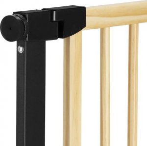 Springos Bramka zabezpieczająca schody 75-82 cm bramka rozporowa brązowo-czarna UNIWERSALNY 15