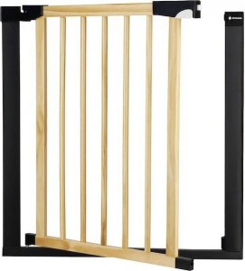 Springos Bramka zabezpieczająca schody 75-82 cm bramka rozporowa brązowo-czarna UNIWERSALNY 2