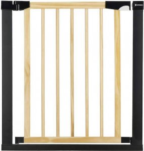 Springos Bramka zabezpieczająca schody 75-82 cm bramka rozporowa brązowo-czarna UNIWERSALNY 9