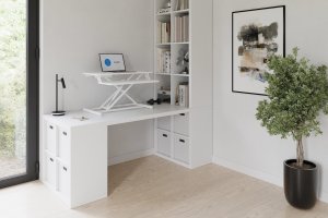 Biurko SENSE7 konwerter biurowy Białe 81 cmx40 cm 3