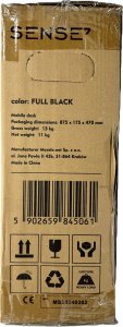 Biurko SENSE7 konwerter biurowy Czarne 81 cmx40 cm 13