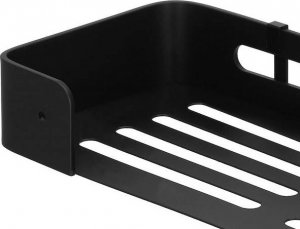 Springos Półka łazienkowa pod prysznic 32x12 cm ze stali nierdzewnej czarna UNIWERSALNY 5