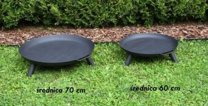 Palenisko ogrodowe PALENISKO OGRODOWE STALOWE GRUBE NA OGNISKO KOCIOŁEK 60CM 11