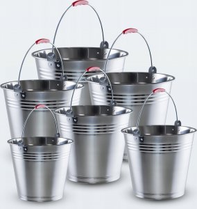 Kadax KADAX Wiadro Stalowe Nierdzewne Z Rączką 5L Metal 5