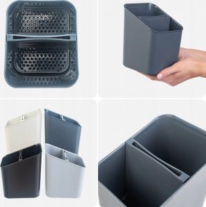 Kadax KADAX Ociekacz Na sztućce Szuszarka Organizer Plastikowy Ciemny Popiel 9