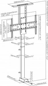 Maclean Uchwyt elektryczny wysuwany do telewizora Maclean, TUYA, 37-80, VESA 600x400, max 60kg, MC-866T 8