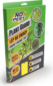 NO PEST Lep XXL do Doniczek Szklarni Sadów 24x17cm (10 szt) Pułapki Lepowe Lepy na Mszyce Ziemiórki Muszki Mrówki i Inne Szkodniki Roślin 11