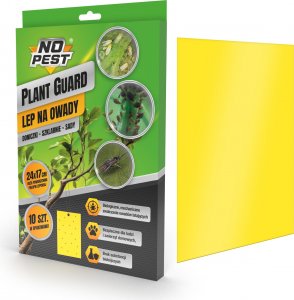 NO PEST Lep XXL do Doniczek Szklarni Sadów 24x17cm (10 szt) Pułapki Lepowe Lepy na Mszyce Ziemiórki Muszki Mrówki i Inne Szkodniki Roślin 5