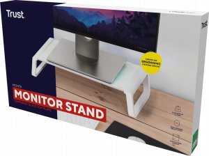Trust Podstawka pod monitor MONTA GLASS biała 7