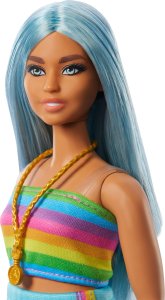 Lalka Barbie Mattel Fashionistas długie niebieskie włosy (HRH16) 4