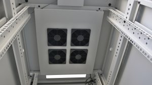 Szafa Lexi-NET LEXI-Net 19" szafa stojąca 27U 600x800 rozbieralny jednostka wentylacyjna termostat kółka 600kg szkło szary 3