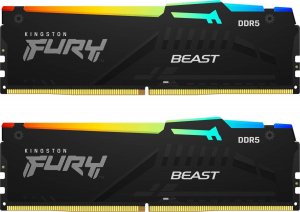 Pamięć Kingston Fury Beast RGB, DDR5, 32 GB, 6400MHz, CL32 (KF564C32BBEAK2-32) 2