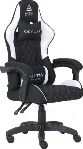 Fotel Alpha Gaming Kevlar Biały Tkanina Materiał 2