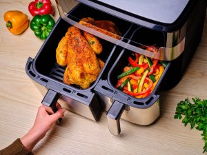 Frytkownica beztłuszczowa Tefal Dual Easy Fry & Grill EY905D 8