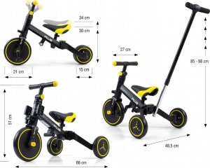 Milly Mally Rowerek Ride On - Bike 4w1 OPTIMUS PLUS Black 5