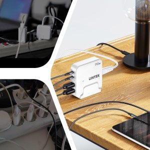 Ładowarka Unitek P1228A 2x USB-A 2x USB-C 5 A (P1228AWH01-EU) 5