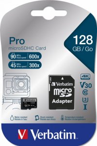 Karta Verbatim Pro MicroSDXC 128 GB Class 10 UHS-I/U3 A2 V30 (47044) 2