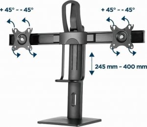 Gembird Stojak biurkowy na 2 monitory 17" - 27" (MS-D2-01) 2