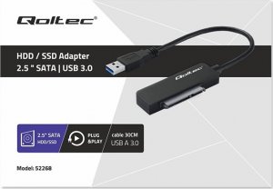 Kieszeń Qoltec Kabel adapter SATA | Przejściówka na dysk SSD HDD 2.5" | USB 3.0 | Super speed 5Gb/s | 2TB 3