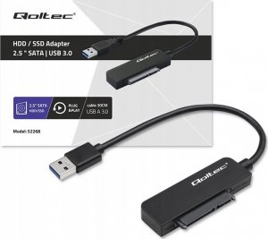 Kieszeń Qoltec Kabel adapter SATA | Przejściówka na dysk SSD HDD 2.5" | USB 3.0 | Super speed 5Gb/s | 2TB 5