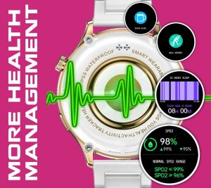 Smartwatch Rubicon Smartwatch Damski Rubicon Rncf02 - Wykonywanie Połączeń, Dodatkowy Pasek (Sr048A) 12