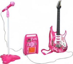 Kruzzel Gitara + Mikrofon + Wzmacniacz Róż 22407 2