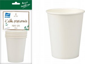 Kadax Kubki Papierowe Białe Do Napojów Soków 250 ml 6szt 9