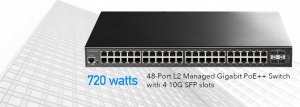 Switch Cudy Cudy GS2048PS4 Zarządzany L2 Gigabit Ethernet (10/100/1000) Obsługa PoE Czarny 3